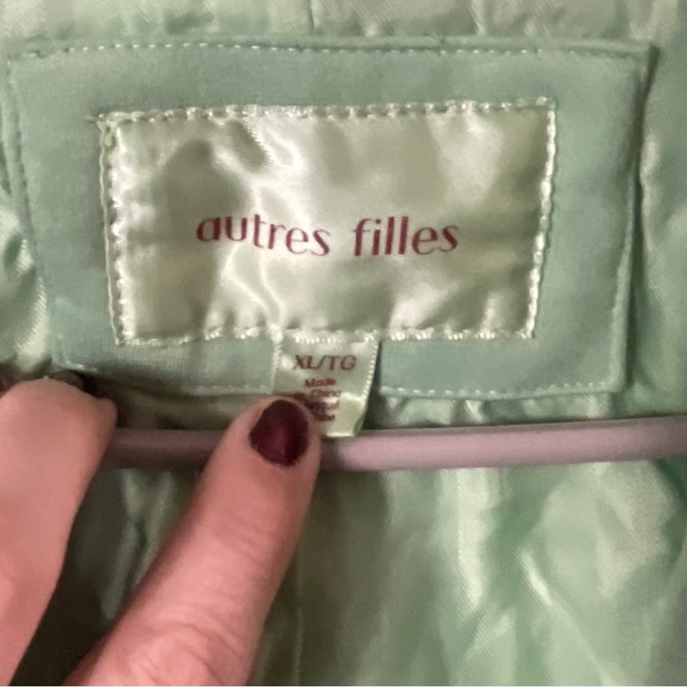 Anthropologie Autres Filles Women’s Leaf Green Soft Blazer XL - Picture 5 of 7